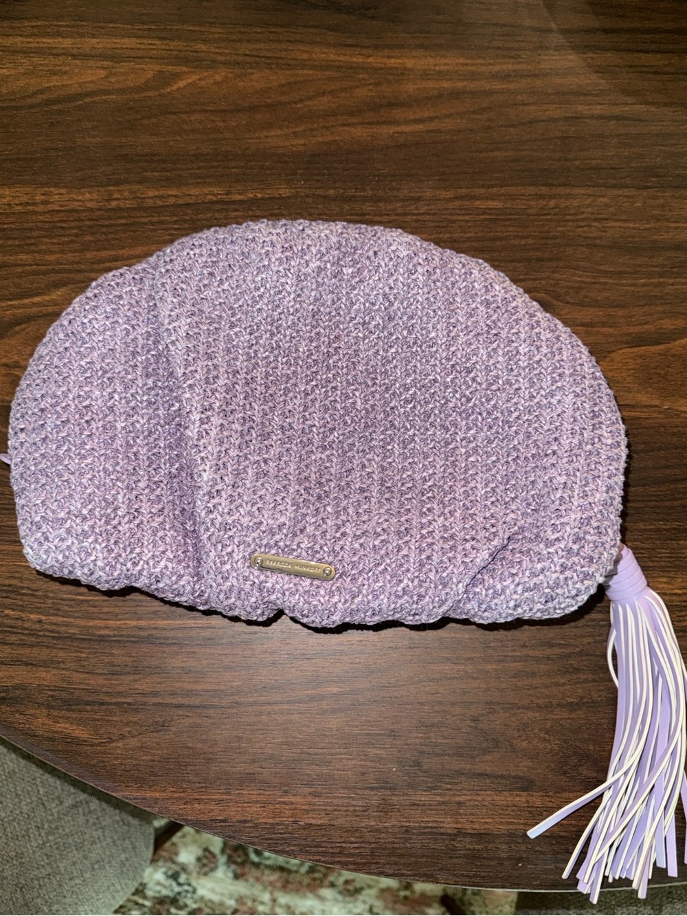Rebecca Minkoff Lavender Woven Tassel Pouch